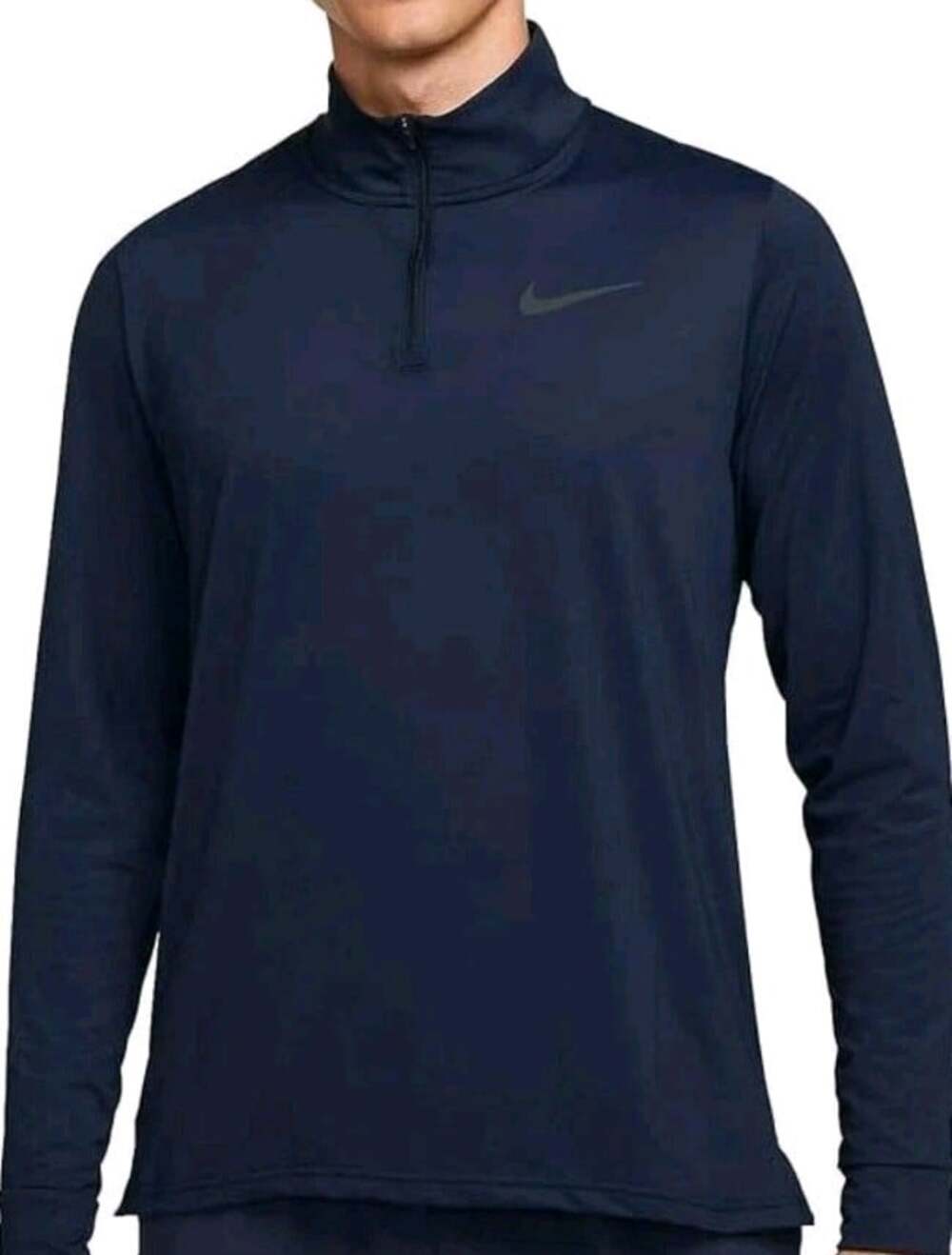 Nike Pro Men Navy Dri-FIT 1/4-Zip Hyper Dry Training Pullover XXL Lightweight